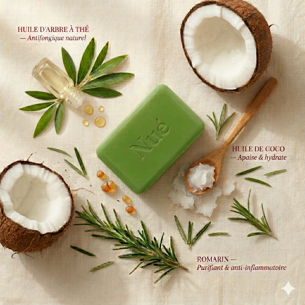 Nué® — Le premier savon spécifiquement conçu pour le pli sous la poitrine.